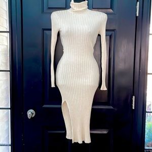 Missguided form fitting ribbed dress